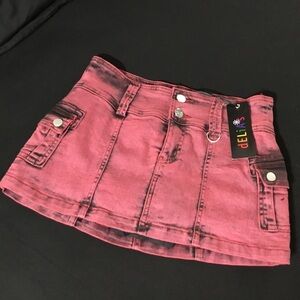 dELiA*s Faded Pink Denim Skirt